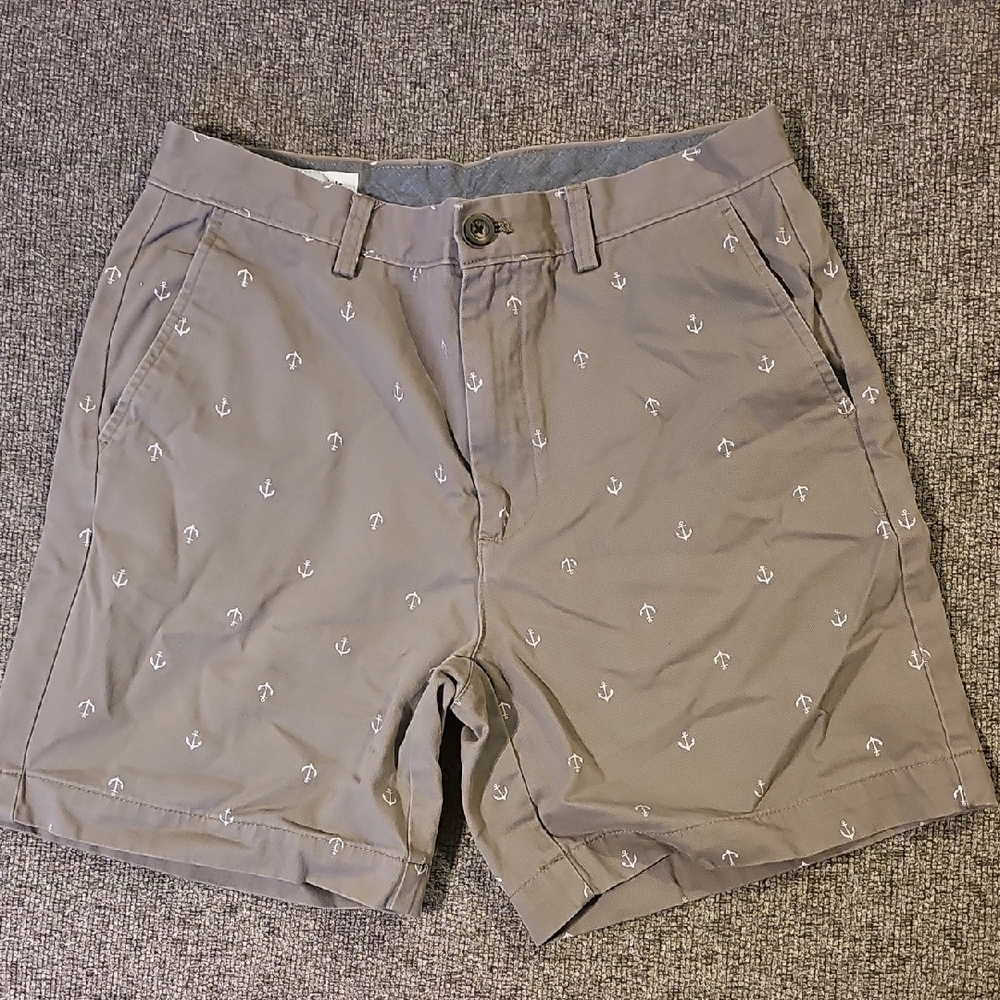 Amazon Essentials Men's Grayish Brown Anchor Print Shorts